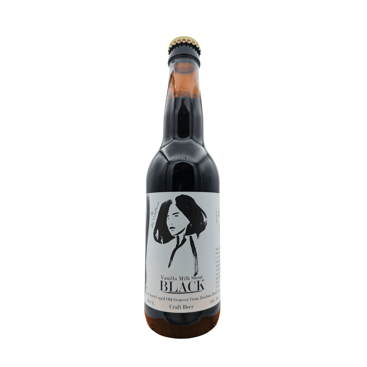 Black (Vanille 5 jaar oude Genever Milk Stout) van brouwerij The Sisters Brewery - Milk Stout van 10,5% in fles