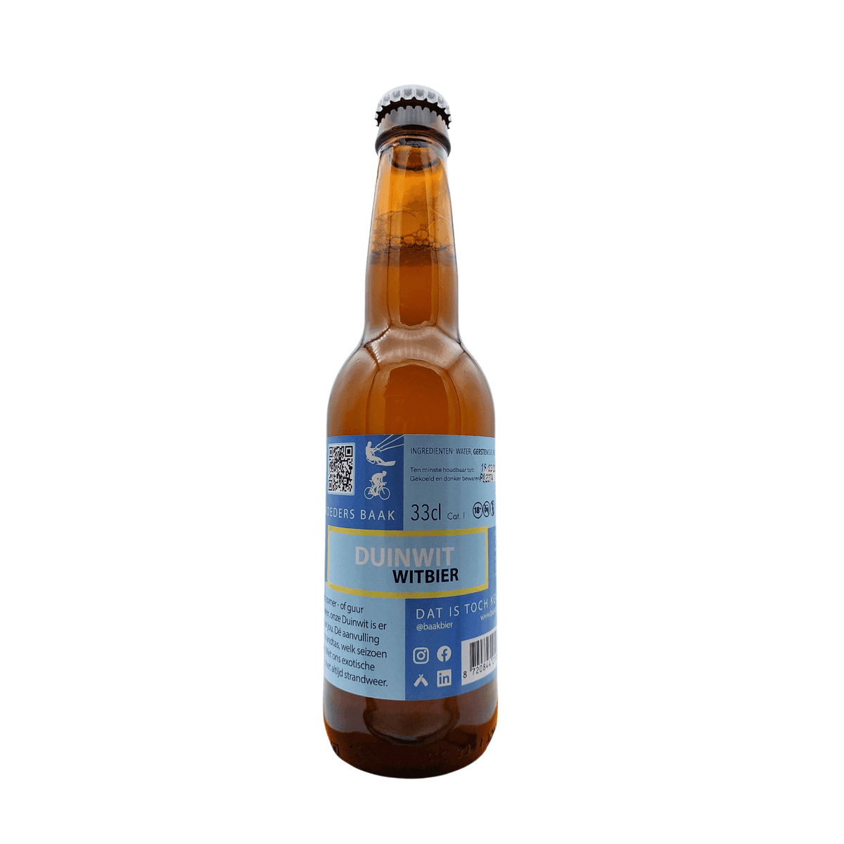 Duinwit van brouwerij Baakbier - Witbier van 5,8% in fles
