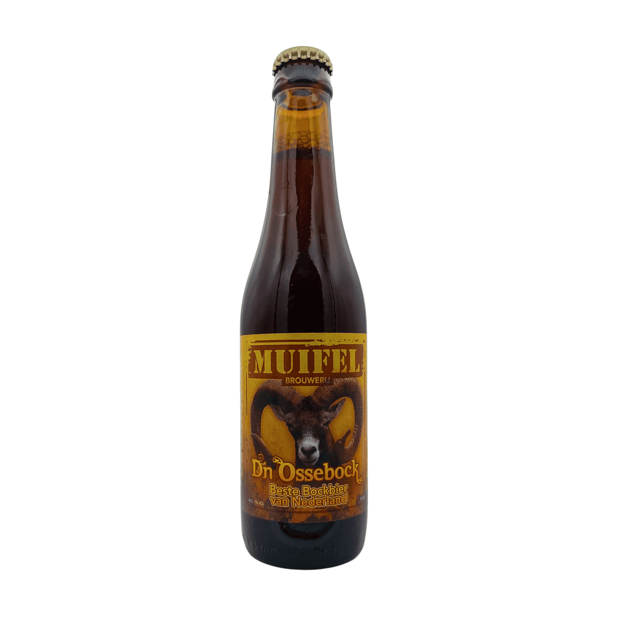 D'n Ossebock (Bock) - Muifelbrouwerij - Beste Bock van NL! van brouwerij Muifelbrouwerij - Bockbier van 7% in fles