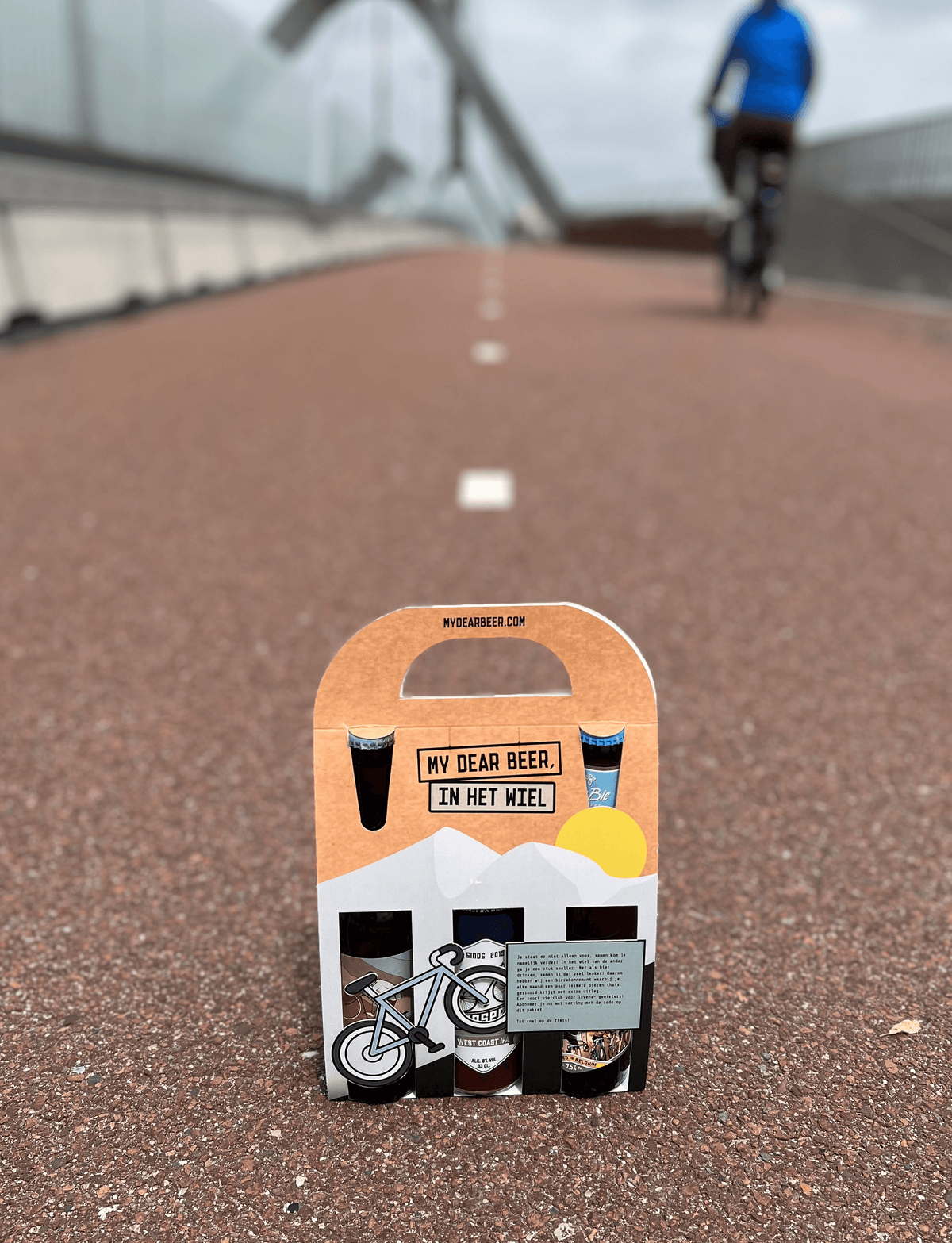 Inhoud van het bierpakket My Dear Beer "In het wiel" - Fiets Bierpakket van My Dear Beer