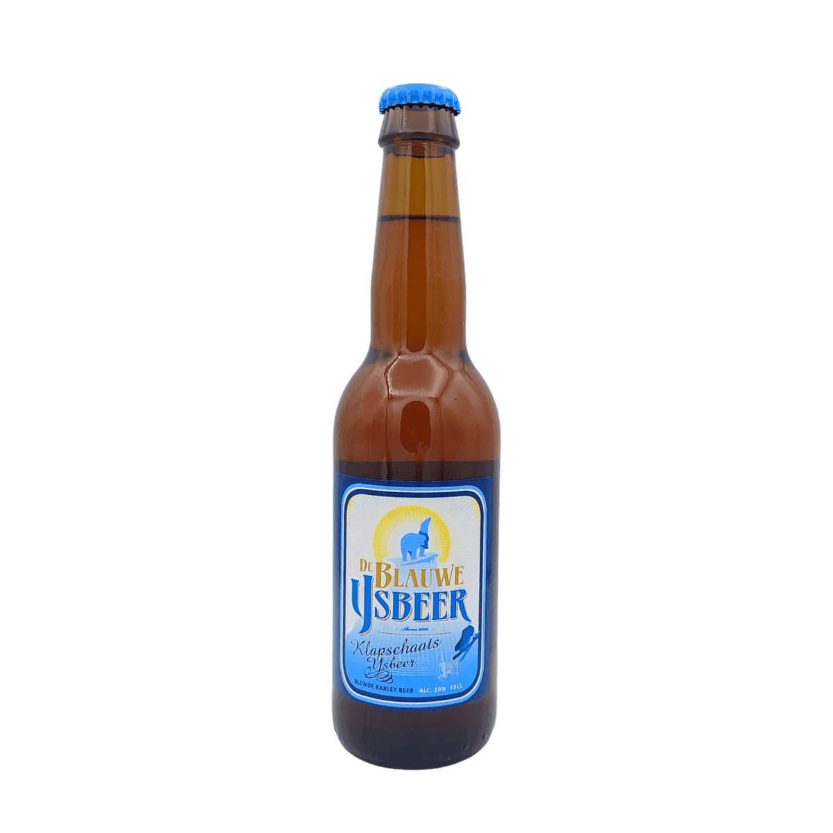 Klapschaats (Barley Wine) van brouwerij De Blauwe Ijsbeer - Blond Barley van 10% in fles