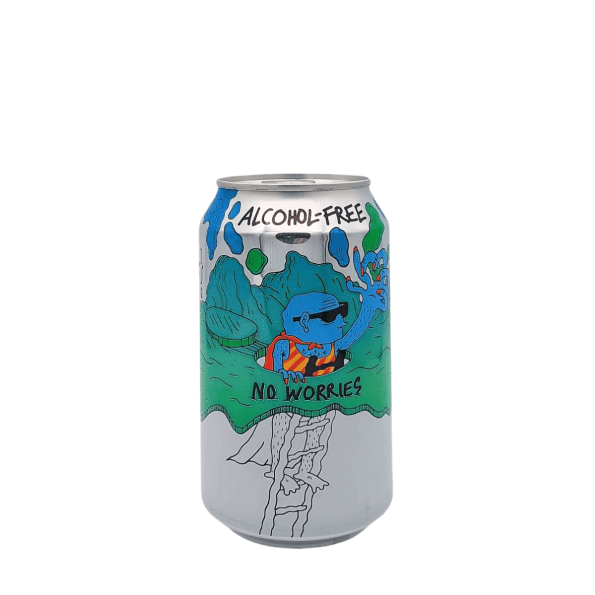 No Worries (Non-Alcoholic IPA) van brouwerij Lervig - Alcoholvrij van 0,5% in blik