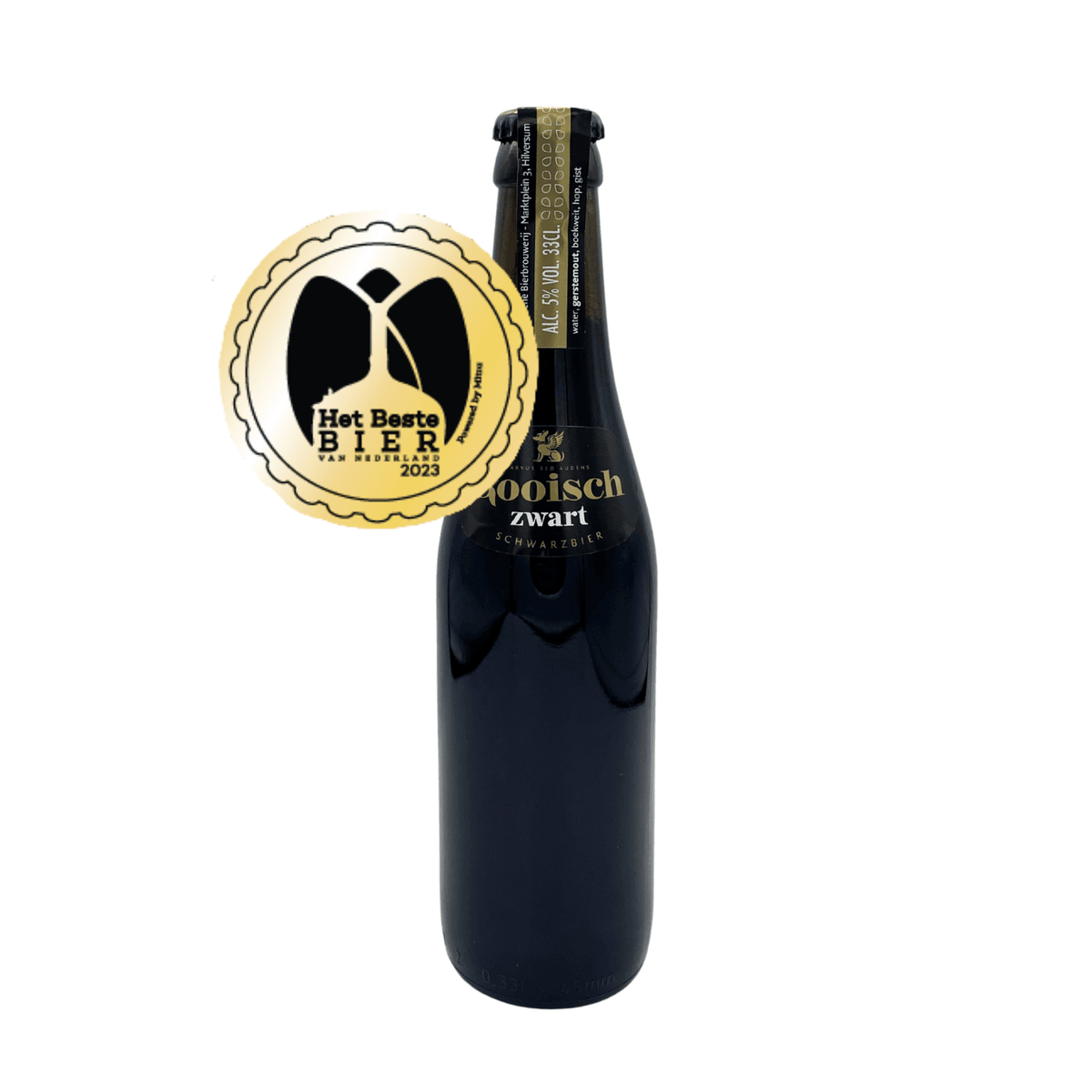Gooisch Zwart van brouwerij Gooische Brouwerij - Schwarzbier van 5%
