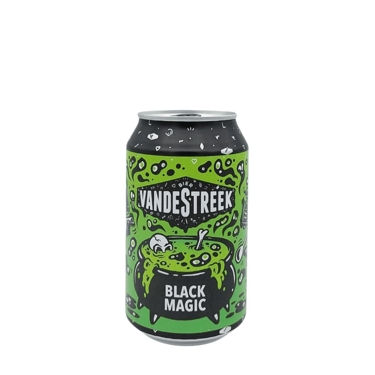 Black Magic van brouwerij VandeStreek - black IPA van 7% in blik