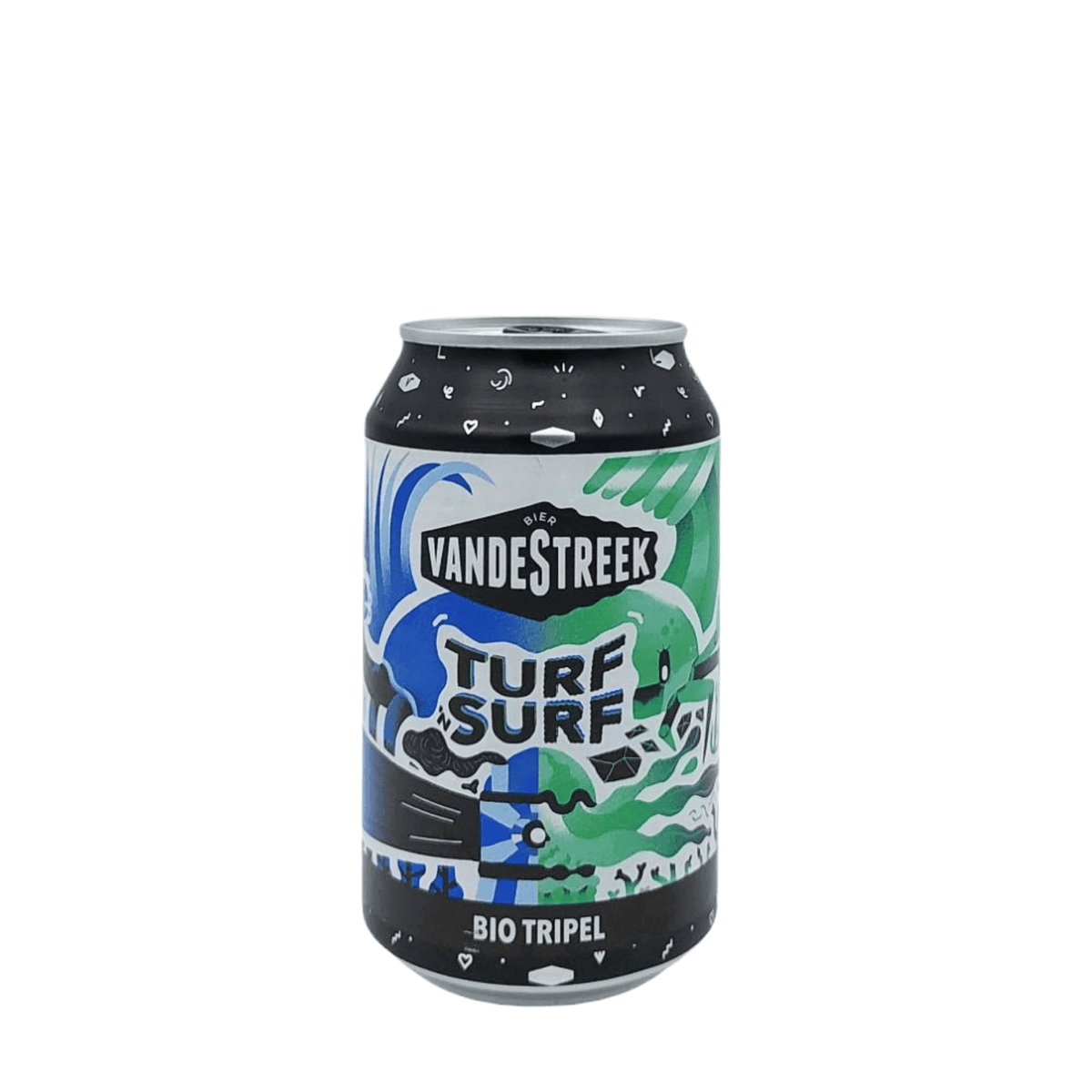 Turf 'n Surf (Bio Tripel) van brouwerij VandeStreek - Tripel van 7,5% in blik