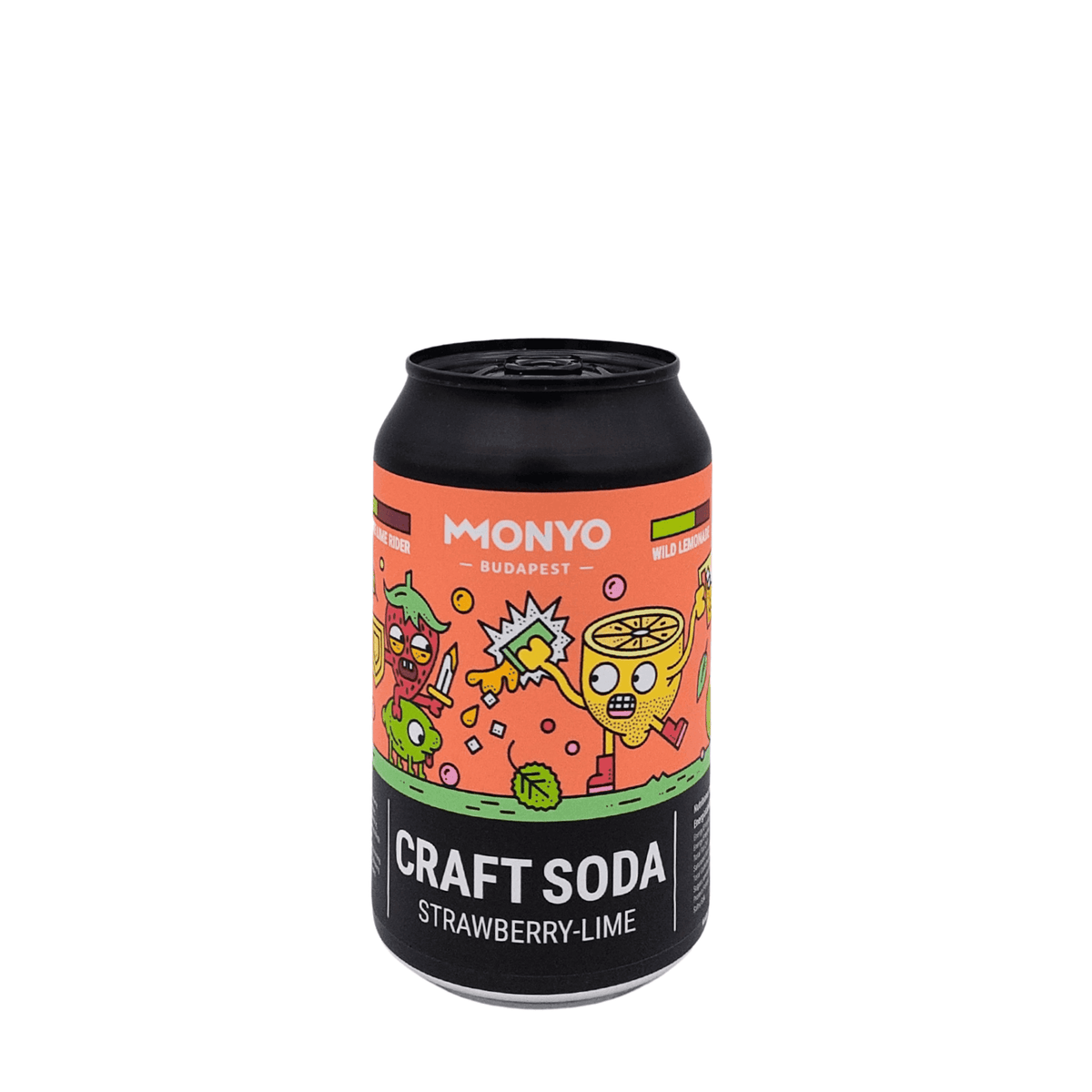 Strawberry Lime (Craft Soda) van brouwerij MONYO - Alcoholvrij van 0% in blik