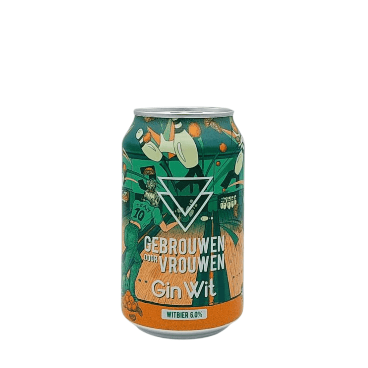 Gin Wit van brouwerij Gebrouwen door Vrouwen - Witbier van 6% in blik