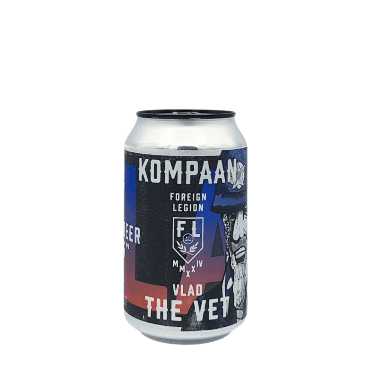Vlad The Vet (Imperial Stout Whiskey Barrel Aged) van brouwerij Kompaan - Imperial Stout van 11,1% in blik
