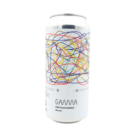 First Place Doodle van brouwerij Gamma - NEIPA van 6,2% in blik