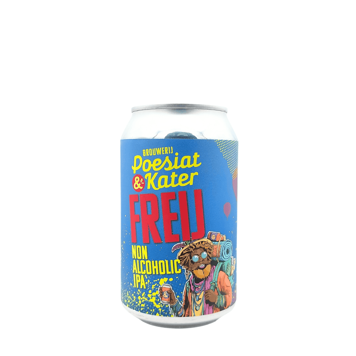 Freij (Non-Alcoholic IPA) van brouwerij Poesiat & Kater - Non-Alcoholic Pacific IPA van 0,5% in blik