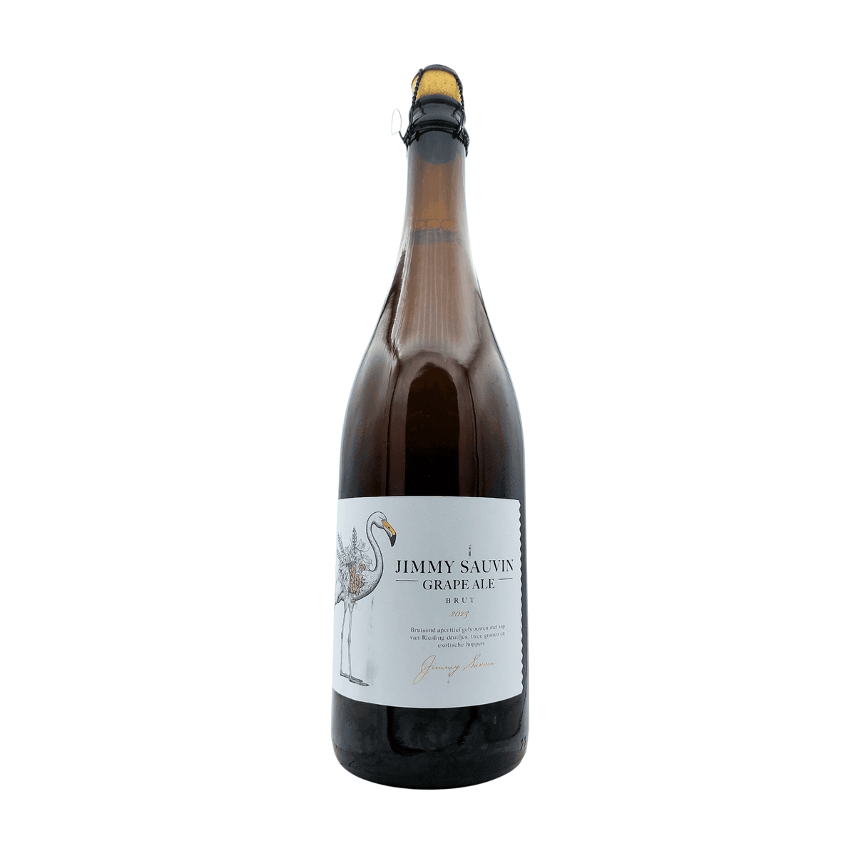 Jimmy Sauvin Brut 2023 - 75CL van brouwerij Thorns Wit - Grape Ale van 10% in fles