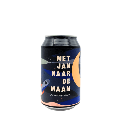 Met Jan naar de Maan van brouwerij Eleven Brewery - Imperial Stout van 11% in blik