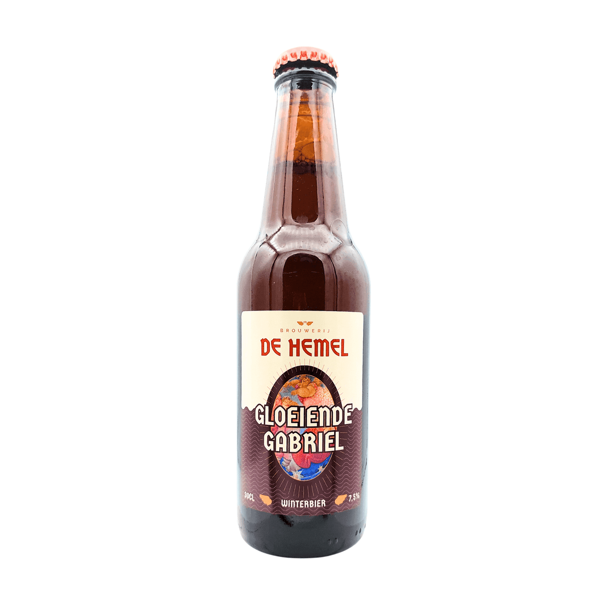 Gloeiende Gabriel van brouwerij Brouwerij De Hemel - Winterbier van 7,5% in fles