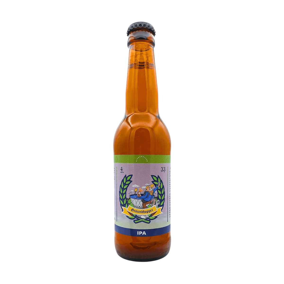 Groundhopper van brouwerij Bier & Ballen - IPA van 4% in fles