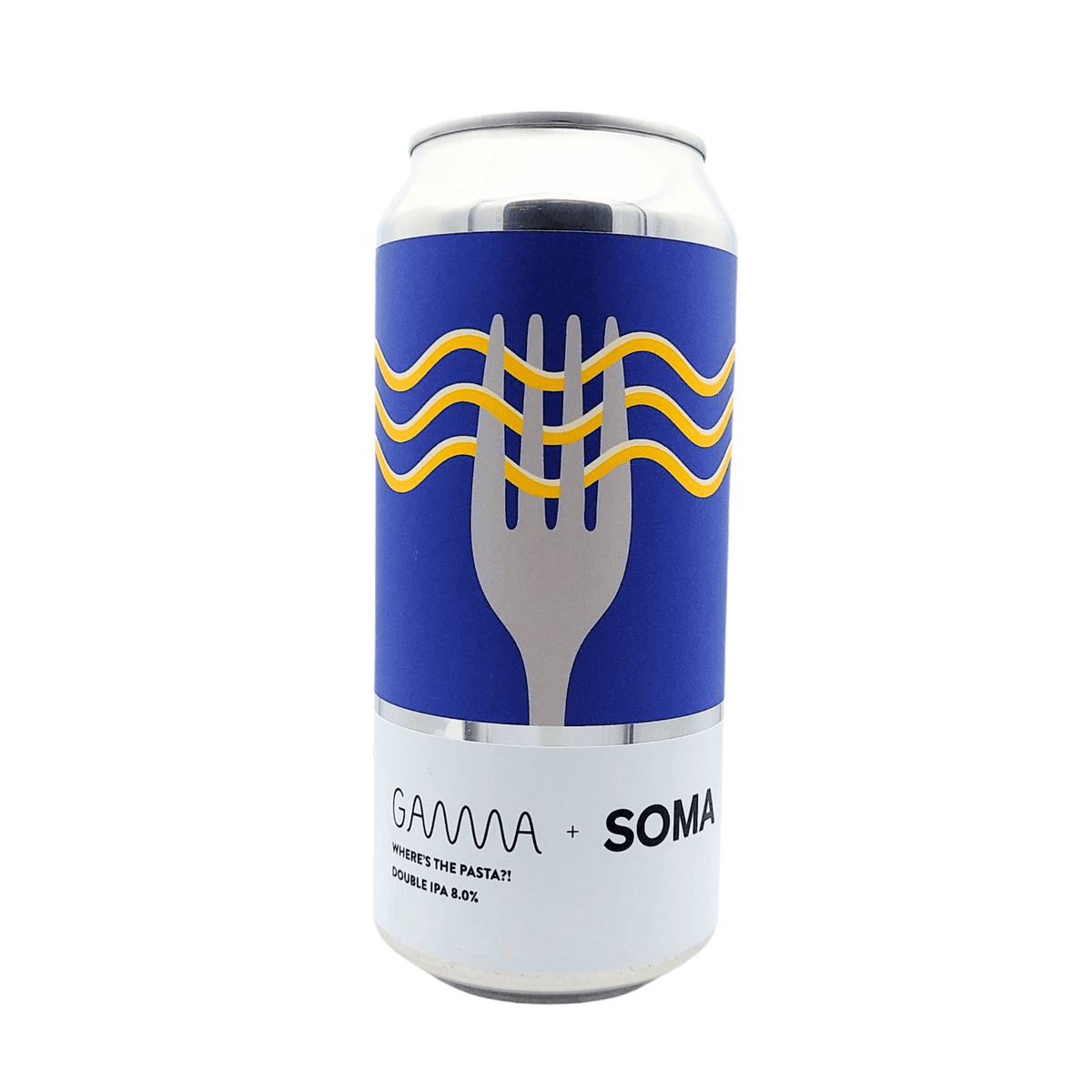Where's the Pasta?! (Hazy DIPA) - Gamma Brewing Co. X SOMA van brouwerij Gamma - Double NEIPA van 8% in blik