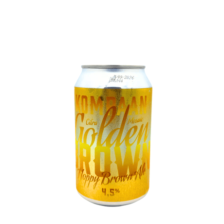 Golden Brown van brouwerij Kompaan - Brown Ale van 4,5% in blik