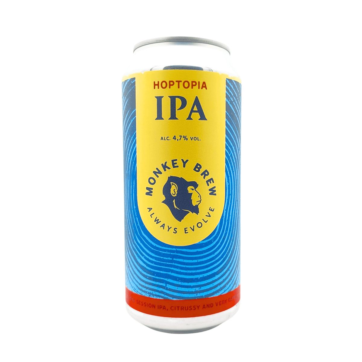 Hoptopia (Gluten Free IPA) van brouwerij Monkey Brew - IPA van 4,7% in blik