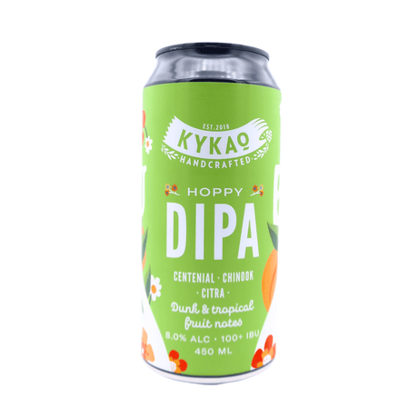 Hoppy DIPA van brouwerij Kykao - Double IPA van 8% in blik van 450ml