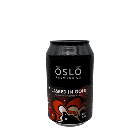 Casked in Gold (Barrel Aged Strong Golden Ale) van brouwerij Oslo Brewing Co. - Strong Golden Ale van 8,5% in blik van 330ml