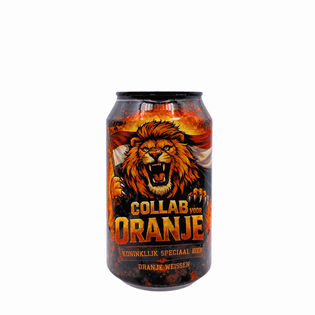 Collab voor Oranje (Oranje Weizen) van brouwerij Brouwerij Bluswater - Weizen van 4,8% in blik van 330ml