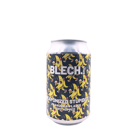 Weaponized Stupidity van brouwerij Blech.Brut - Lager van 5,5% in blik van 330ml