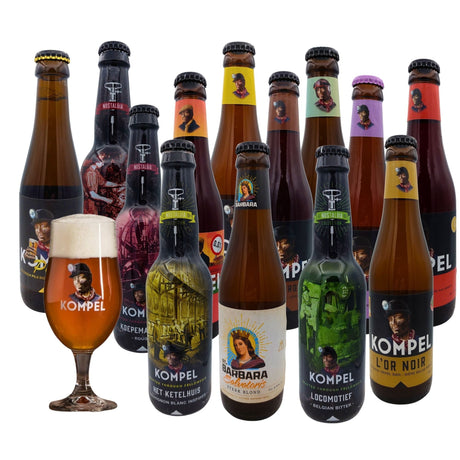 Kompel Bierpakket + Gratis Bierglas - Belgisch Bierpakket - bierpakket met speciaalbier van My Dear Beer