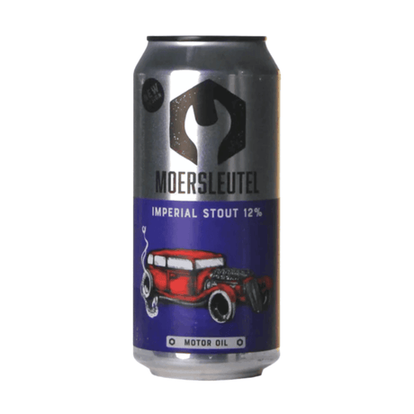 Motorolie van brouwerij Moersleutel - Imperial Stout van 12% in blik