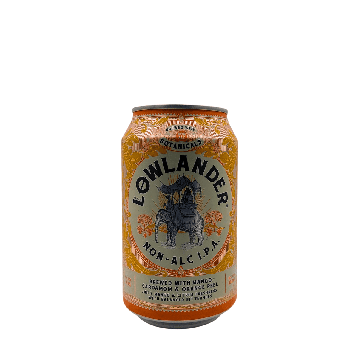 Non-Alcoholic Mango IPA - Lowlander Botanical Beer van brouwerij Lowlander - Alcoholvrij van 0,3% in blik
