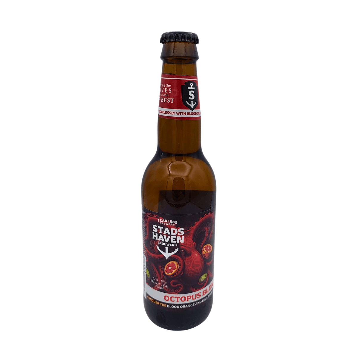 Octopus Blond van brouwerij Stadshaven Brouwerij - Blond van 6% in fles, blik
