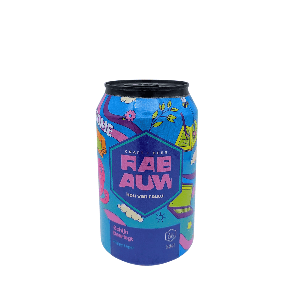 Schijn Bedrieft (Hoppy Lager) - Rabauw Craft Beer van brouwerij Rabauw - Pilsener van 4,5% in blik
