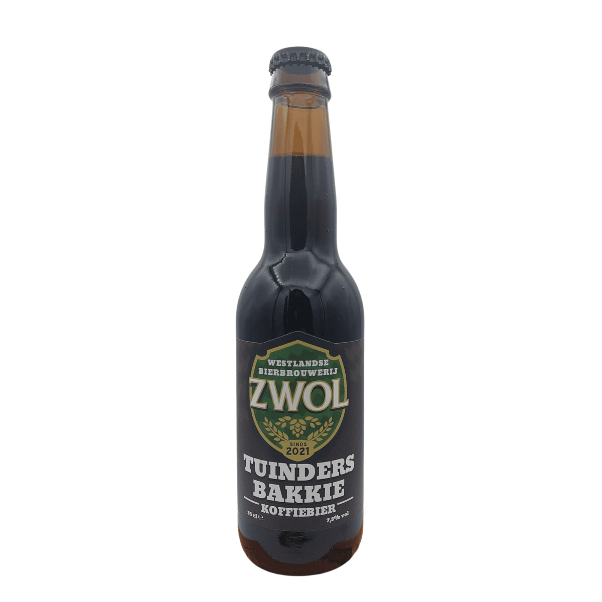 Tuindersbakkie (Coffee Porter) van brouwerij Zwol Brouwerij - Porter van 7,5% in fles