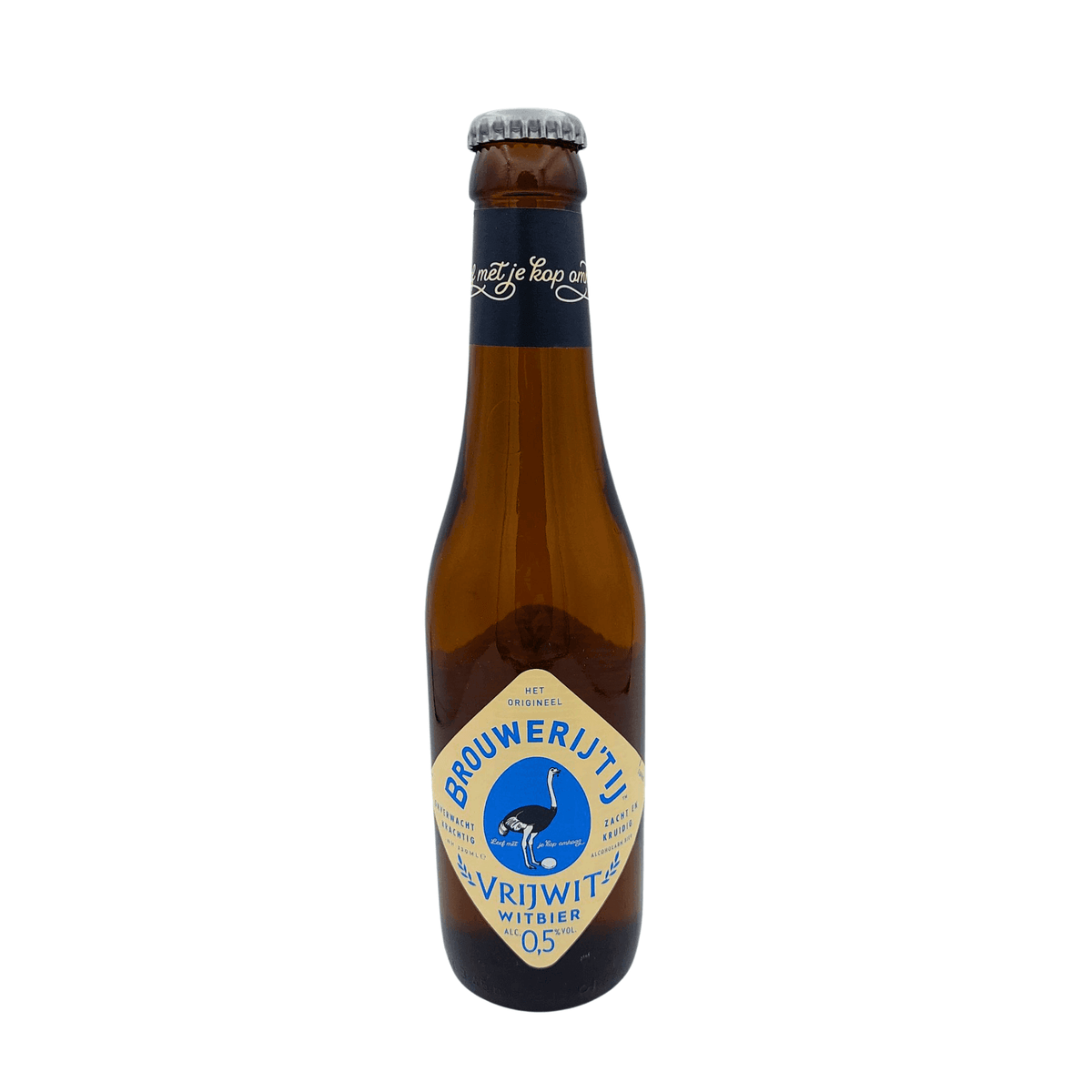 Vrijwit (<0,5% Wit) van brouwerij Brouwerij 't IJ - Alcoholvrij (<0,3%) van 0,5% in fles, blik