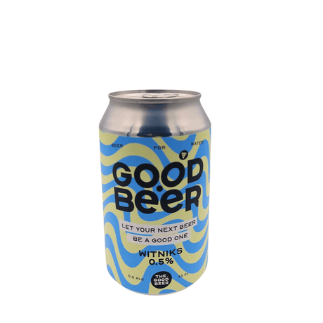 Witniks (Non-alcoholic Witbier) van brouwerij The Good Beer - Alcoholvrij (<0,3%) in blik