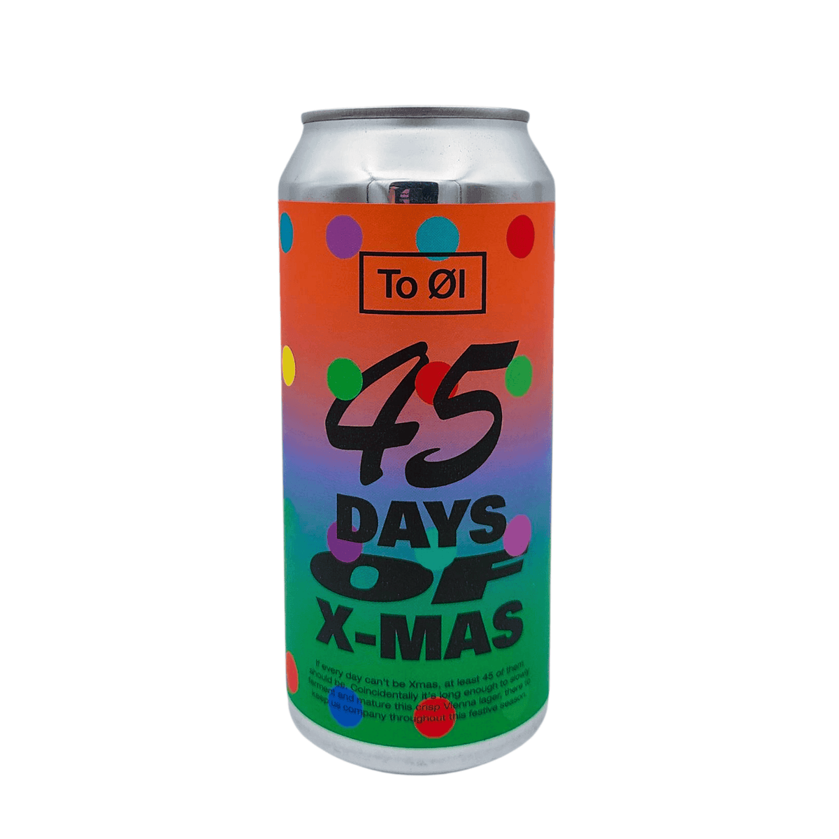 45 Days of X-Mas (Vienna Lager) van brouwerij To Øl - Amber, donker & rijk van 5% in blik