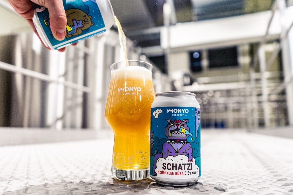 Etiket van Schatzi (Hefeweizen), Weizen van brouwerij MONYO