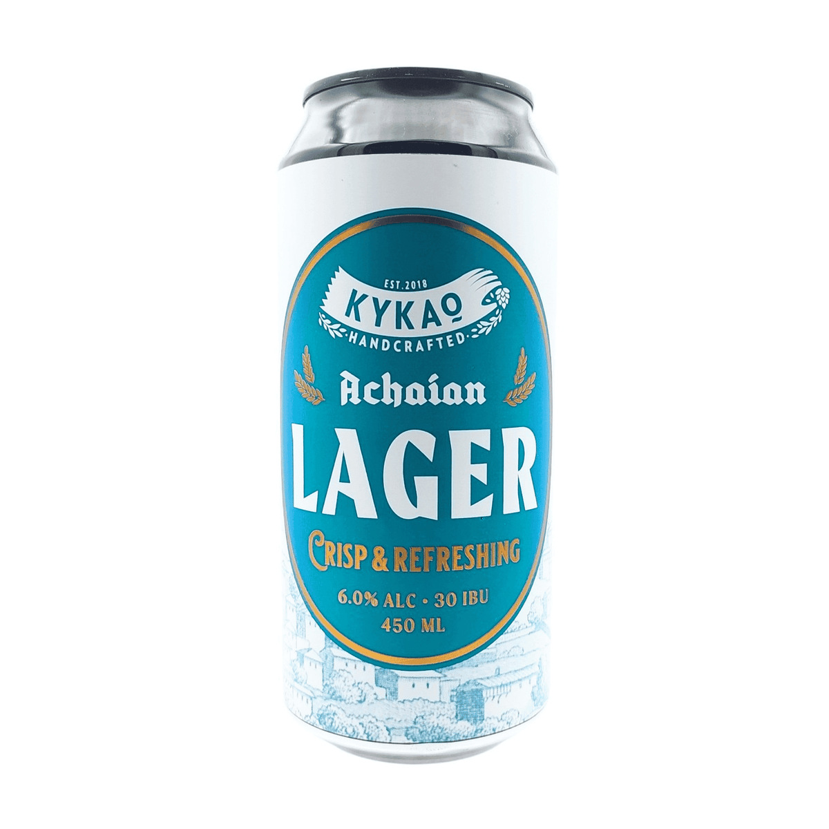 Achaian Lager van Kykao – Lager uit Griekenland, blik