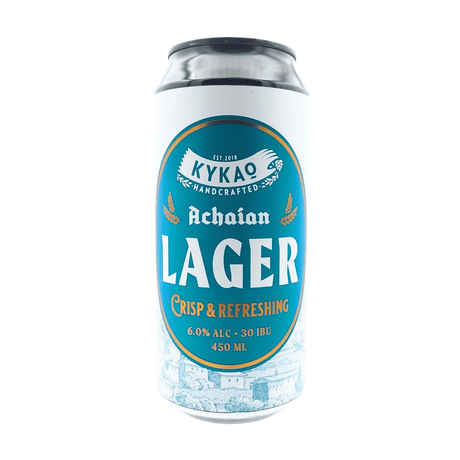 Achaian Lager van Kykao – Lager uit Griekenland, blik