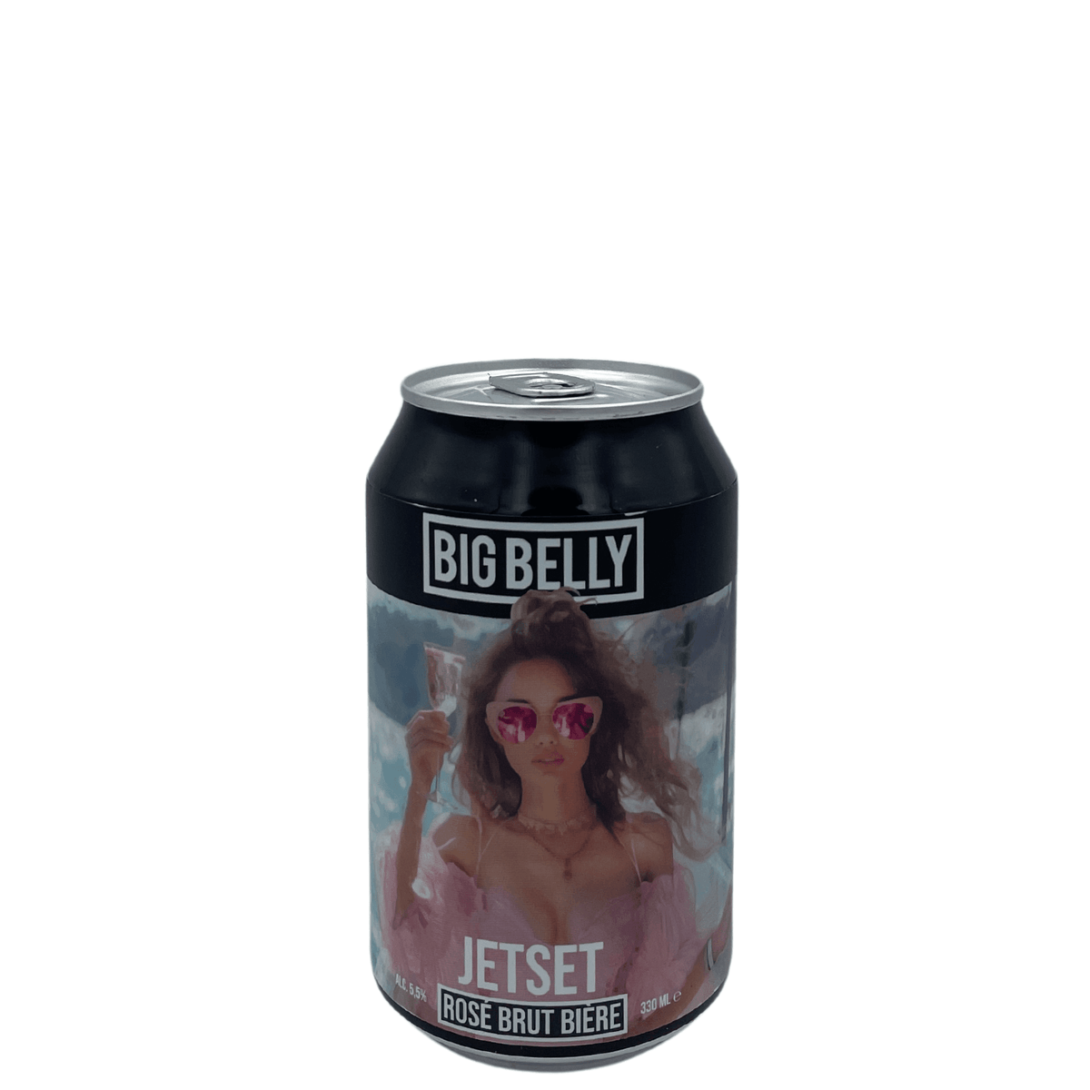 Jetset (Rosé Brut Bière) van brouwerij Big Belly Brewing - Champagne bier van 5,5% in blik