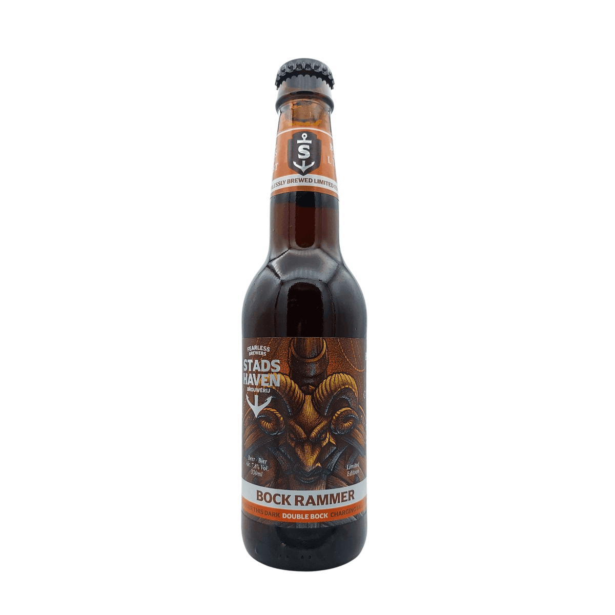 Bock Rammer (Doppelbock) van brouwerij Stadshaven Brouwerij - Bock - Doppelbock van 7,8% in fles