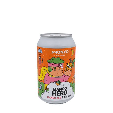Mango Hero van brouwerij MONYO - Fruit Beer van 4,5% in blik