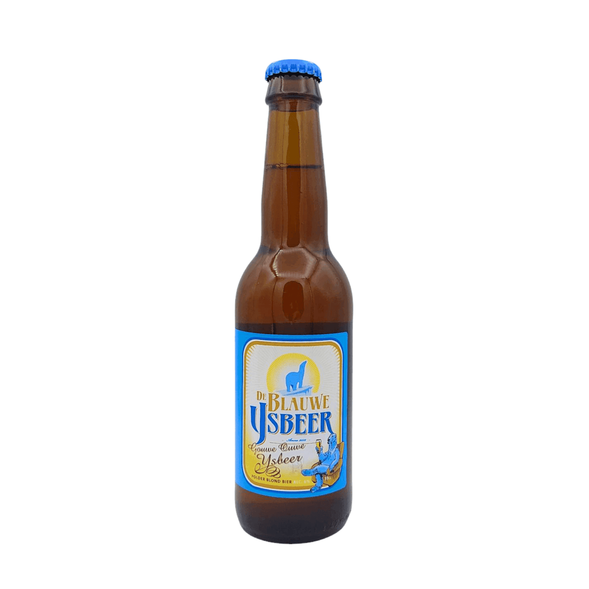 Gouwe Ouwe IJsbeer van brouwerij De Blauwe Ijsbeer - Blond van 6% in fles