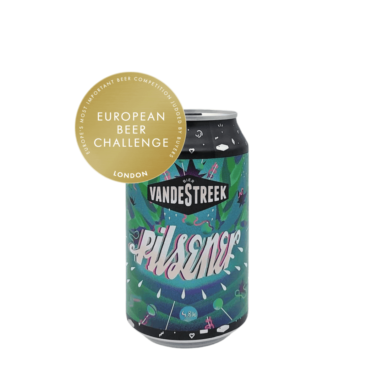 Pilsener van brouwerij VandeStreek - Pilsener van 4,8% in blik