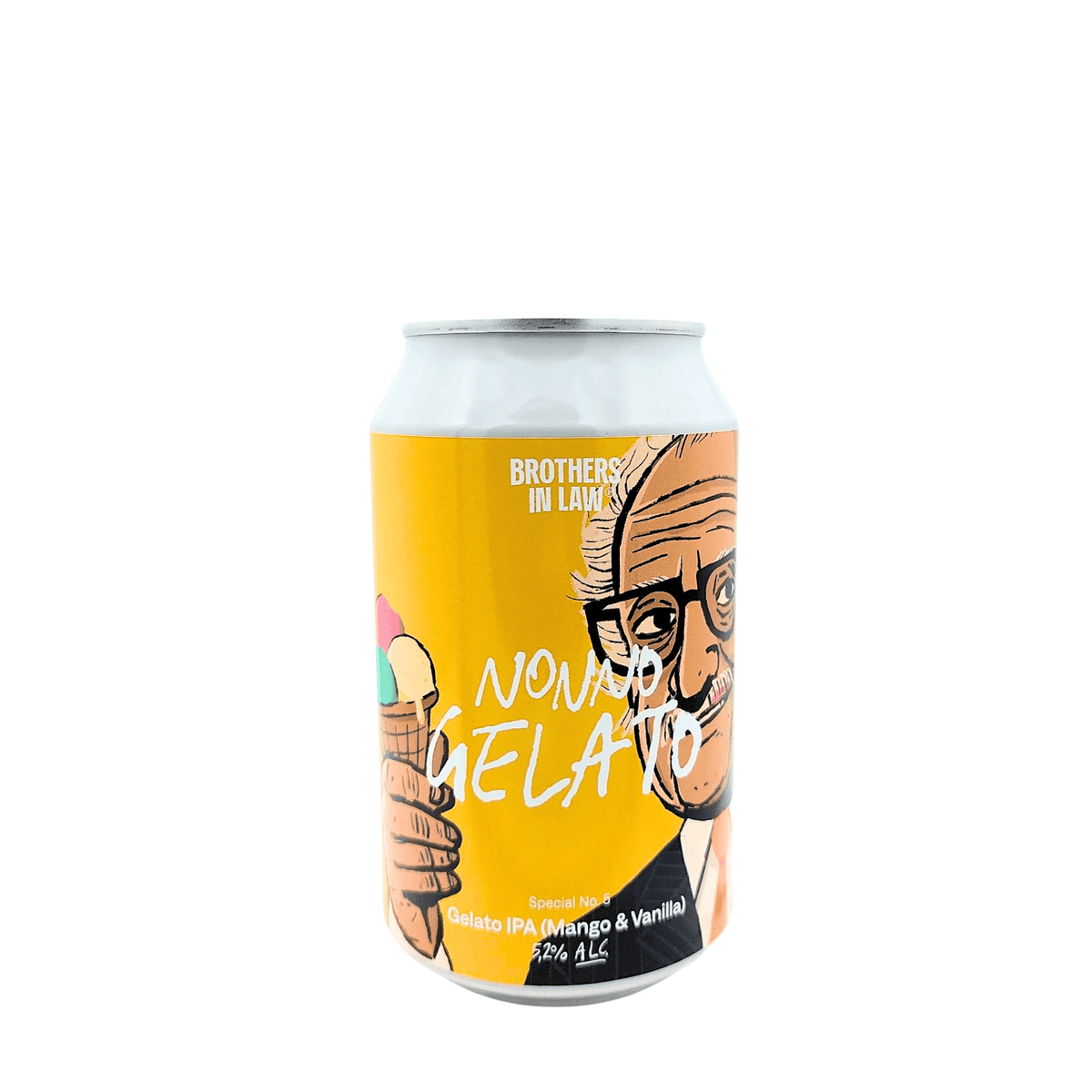 Nonno Gelato (Gelato IPA) van brouwerij Brothers in Law - IPA van 5,2% in blik