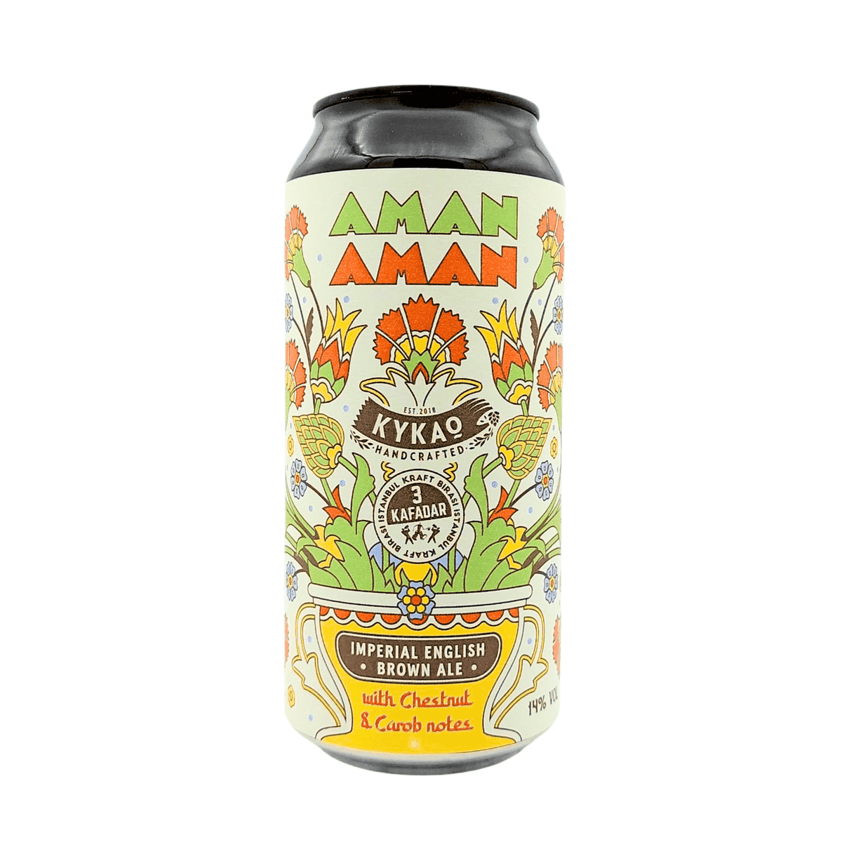 Aman Aman (Imperial Brown Ale) van brouwerij Kykao - Brown Ale van 14% in blik
