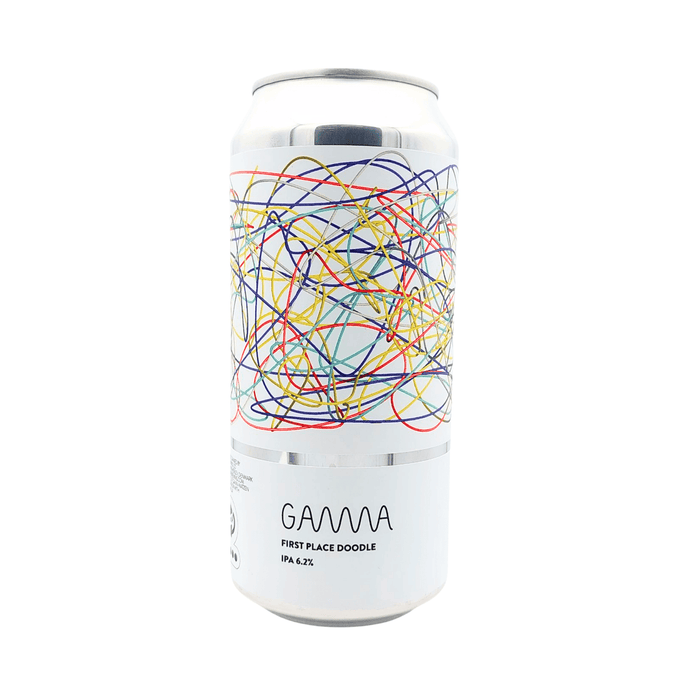 First Place Doodle van brouwerij Gamma - NEIPA van 6,2% in blik