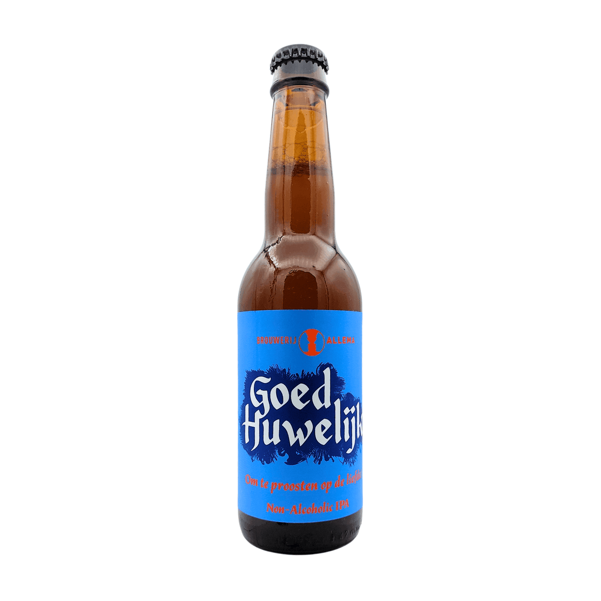 Goed Huwelijk (Non-Alcoholic IPA) van brouwerij Brouwerij Allema - Non-Alcoholic Pacific IPA van 0% in fles