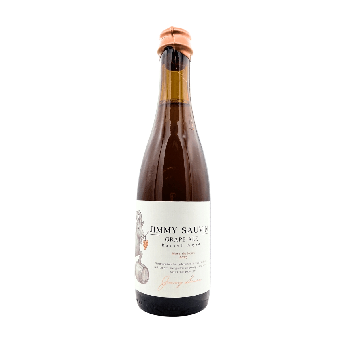 Jimmy Sauvin Grape Ale Barrel Aged Blanc de Noirs 2025 (37,5cl) van brouwerij Jimmy Sauvin - Grape Ale van 9% in fles