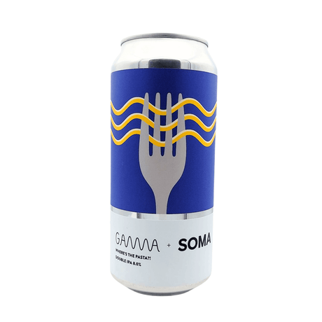 Where's the Pasta?! (Hazy DIPA) - Gamma Brewing Co. X SOMA van brouwerij Gamma - Double NEIPA van 8% in blik