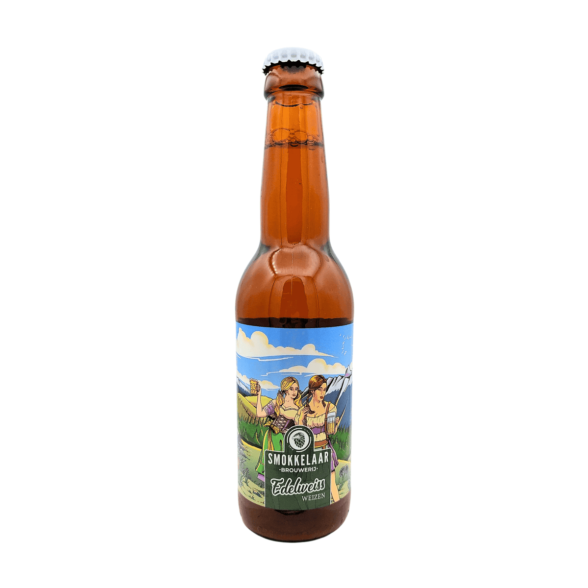 Edelweiss (Hefeweizen) van brouwerij Brouwerij de Smokkelaar - Weizen van 5,5% in blik