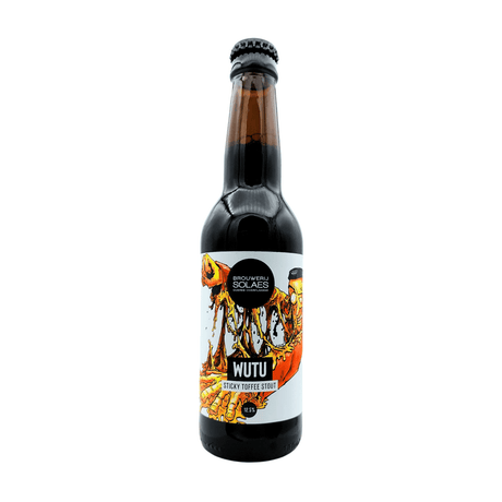 Wutu (Sticky Toffee Stout) van brouwerij Solaes - Stout van 12,5% in fles